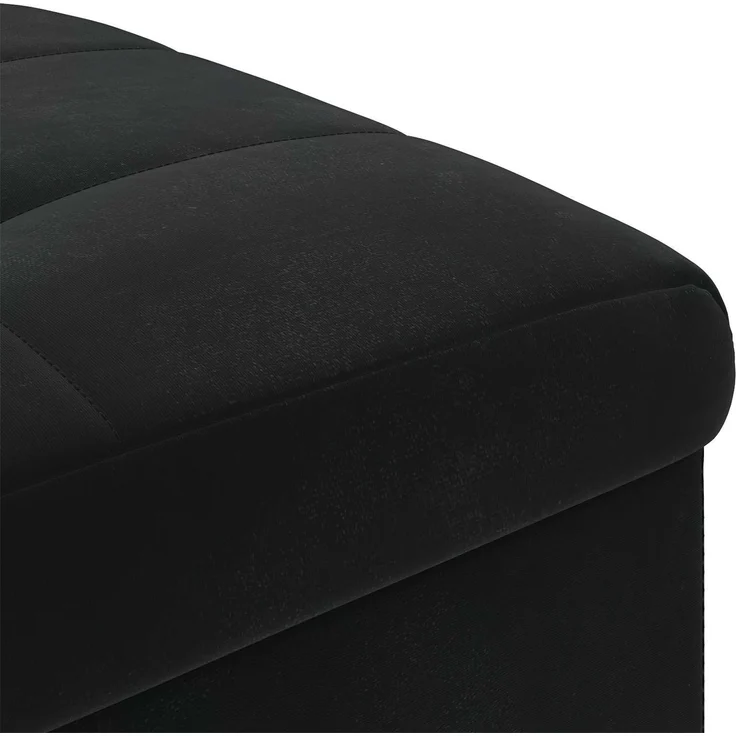vidaXL Ottoman mit Stauraum Schwarz 40 x 40 x 45 cm Samt 876814 – Bild 7