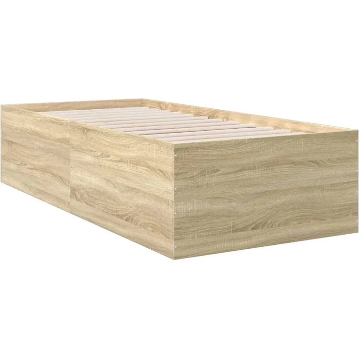 vidaXL Bettgestell Sonoma-Eiche 90x190 cm Holzwerkstoff 3280974 – Bild 6