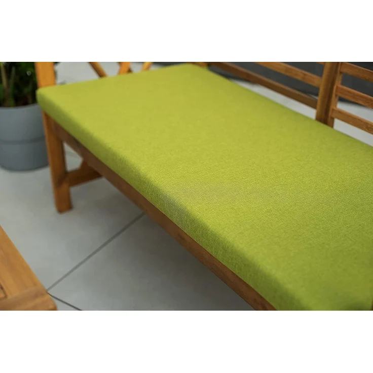 chilly pilley Bankkissen Bankauflage Polsterauflage Reißverschluss mit Schlaufen Kissen für Gartenbank Gartenbankauflage für Gartenmöbel Sitzkissen & Rückenkissen Outdoor (170 x 40 x 5 cm, Silber) – Bild 5