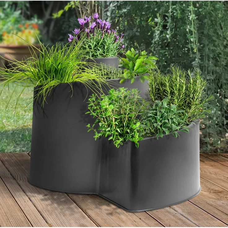 Pflanztopf Kräuter Schnecke 52cm Balkon Kübel Pflanzkübel Blumenkübel Blumentopf