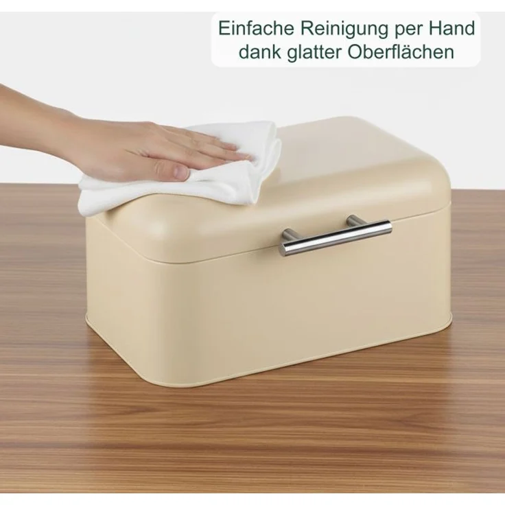 Relaxdays Brotkasten mit Deckel und Brotbeutel – Bild 8