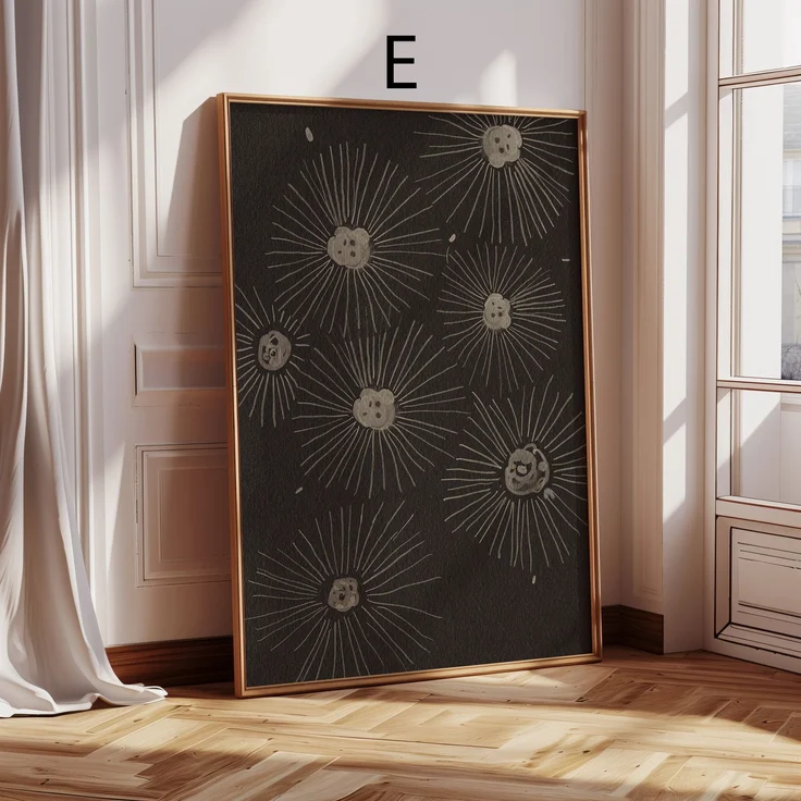 Poster Blumen · Geschenkidee · Botanische Blumen Schwan Ästhetische Kunst · Dekoprint ohne Rahmen - E / 100x150 cm