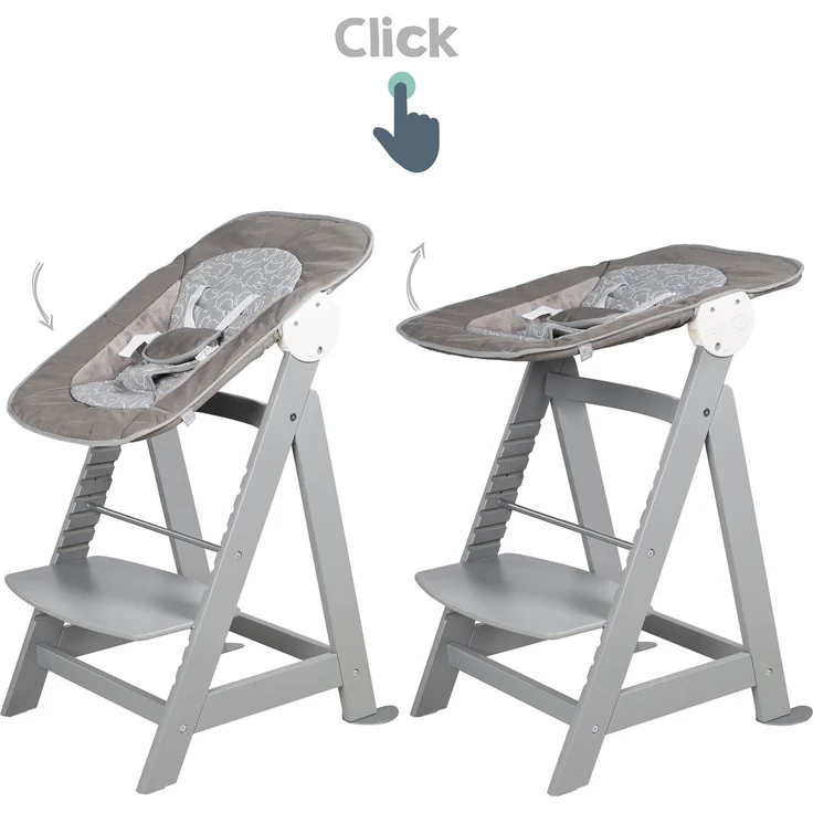 roba Treppenhochstuhl 'Born Up' - Set 2 in 1 - 'miffy®' - mit Liegefunktion - ab Geburt - Taupe – Bild 5