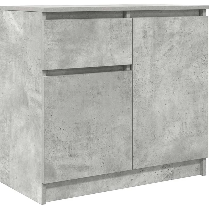 vidaXL Sideboard mit Schublade Betongrau 71x35x65 cm Holzwerkstoff 861601 – Bild 1