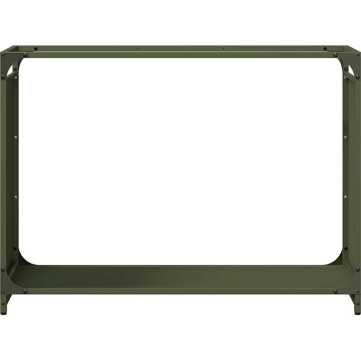 vidaXL Brennholzregal Olivgrün 90x28x65 cm Kaltgewalzter Stahl 864206 – Bild 4