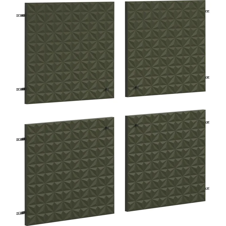 trendteam smart living - 4er Set Türen Highboard - Wohnzimmer - Sentra - Maße 60 x 60 x 2 cm - Farbe Dark Green - 224086282