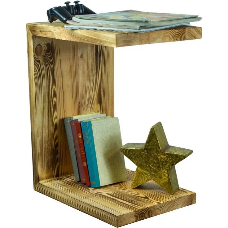 Kistenkolli Altes Land Allzweckkiste 2er Set Beistelltisch 50x40x30cm Sitzhocker in geflammt (Kein)