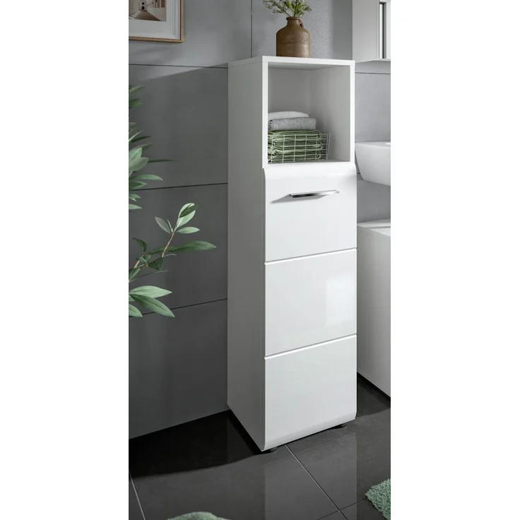 Badezimmer Kommode Cover in weiß Hochglanz 30 x 110 cm – Bild 5