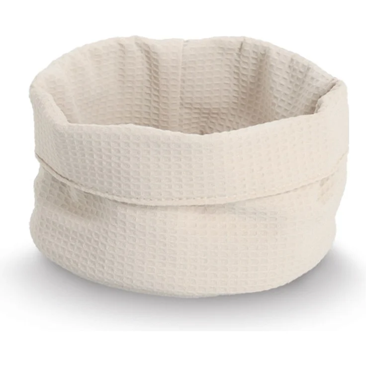 ZELLER 14530 Aufbewahrungskorb Ø 20 cm in CREME Waffelpiqué, Polyester / Korb – Bild 1
