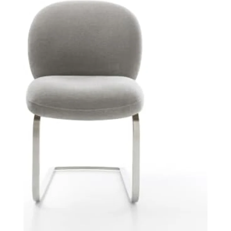 Freischwinger Nube-Flex Strukturstoff Soft Grau Freischwinger flach Edelstahl Taschenfederkern – Bild 4
