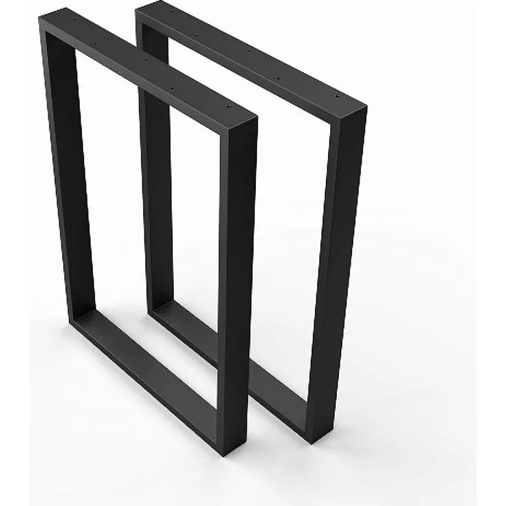 sossai® Tischgestell Stahl Tischkufen 50-70cm x 72cm in Schwarz (2-St)