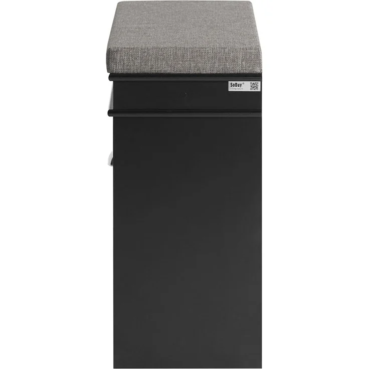 SoBuy FSR82-K-SCH Schuhbank, MDF, Lackiert, Schwarz, 61 x 51 x 24 cm – Bild 8