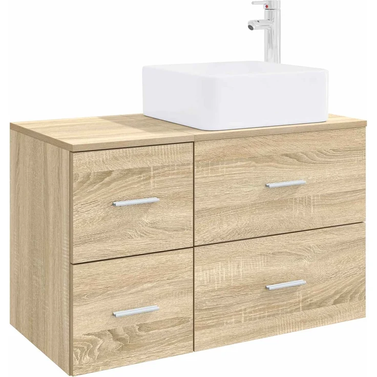 vidaXL Badezimmerschrank-Set 2 stk. Sonoma-Eiche 79,5 x 41 x 80 cm 3403962 – Bild 2