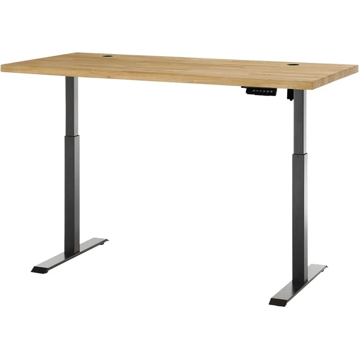 Elektro-Schreibtisch Pronto / Toulouse 2, Schwarz, Holzfarben – Bild 2