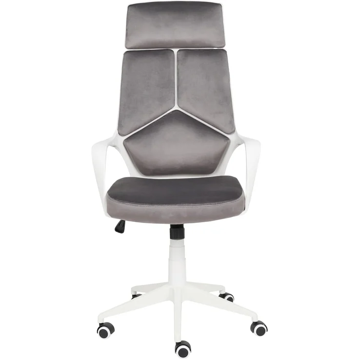 Bürostuhl DELIGHT Samtstoff Grau – Bild 4