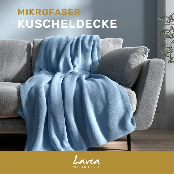 Wohndecke Kuscheldecke, Fleecedecke, Wolldecke flauschig und weich, Lavea, Sofadecke, Atmungsaktiv & Hautfreundlich, Decke – Bild 2