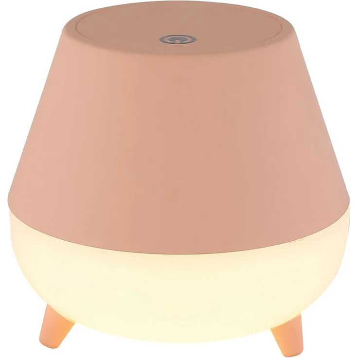 LED Tischleuchte, Touchdimmer, Akku, pfirsich, H 22,5 cm – Bild 8