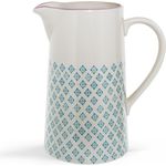 Bloomingville Wasserkrug Patrizia Jug, Blue, Stoneware, 2L Krug, Keramik Wasserkanne, Milchkrug, Saftkrug, dänisch Design, blau
