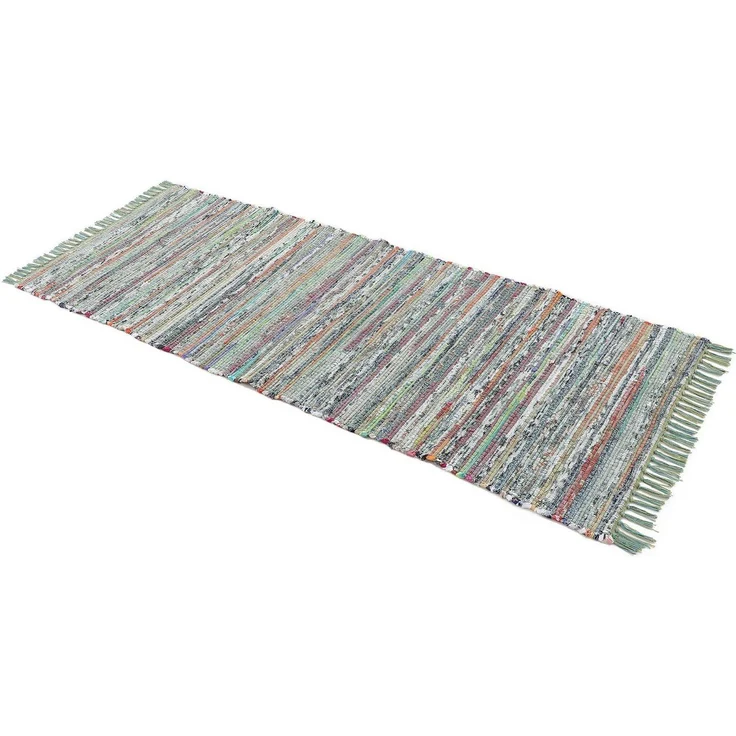 carpetfine Teppich Kelim Chindi, Wendeteppich, rechteckig, Höhe: 6 mm, handgewebt, Fleckerlteppich mit Fransen, auch vielen in Läufergrößen – Bild 2