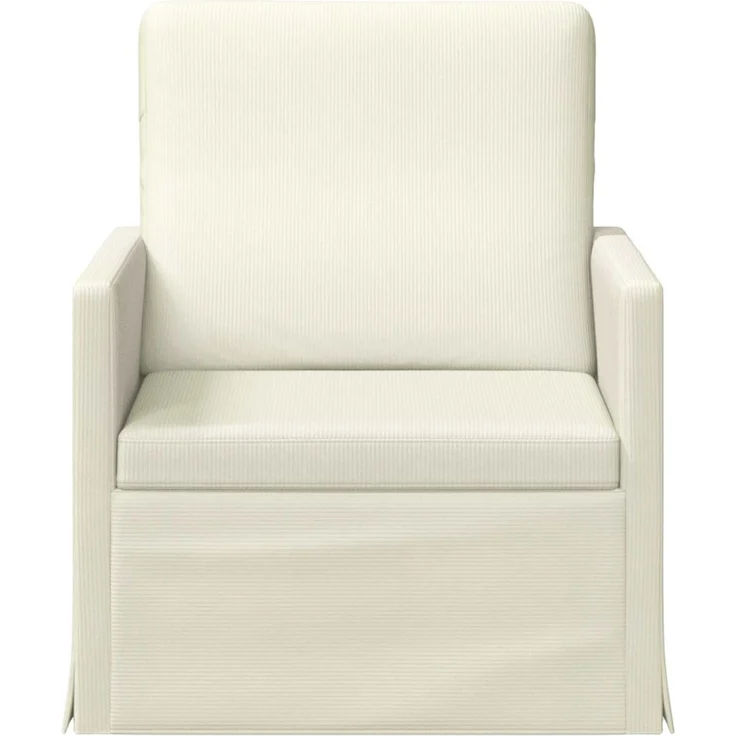vidaXL Einzelsofa Creme 70 x 81 x 82 cm Cordstoff 42041036 – Bild 2
