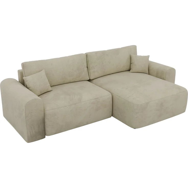 Ecksofa NEKSON L mit Schlaffunktion, L-förmiges Schlafsofa, DL-Mechanismus, mit Stauraum, Schlafsofa - Beige Velvet – Bild 10