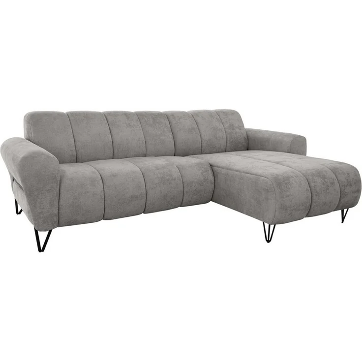 Beautysofa Ecksofa mit schwarzen Metallbeinen VOLARE MINI, mit modernem Design und hohem Sitzkomfort, ohne Schlaffunktion – Bild 1
