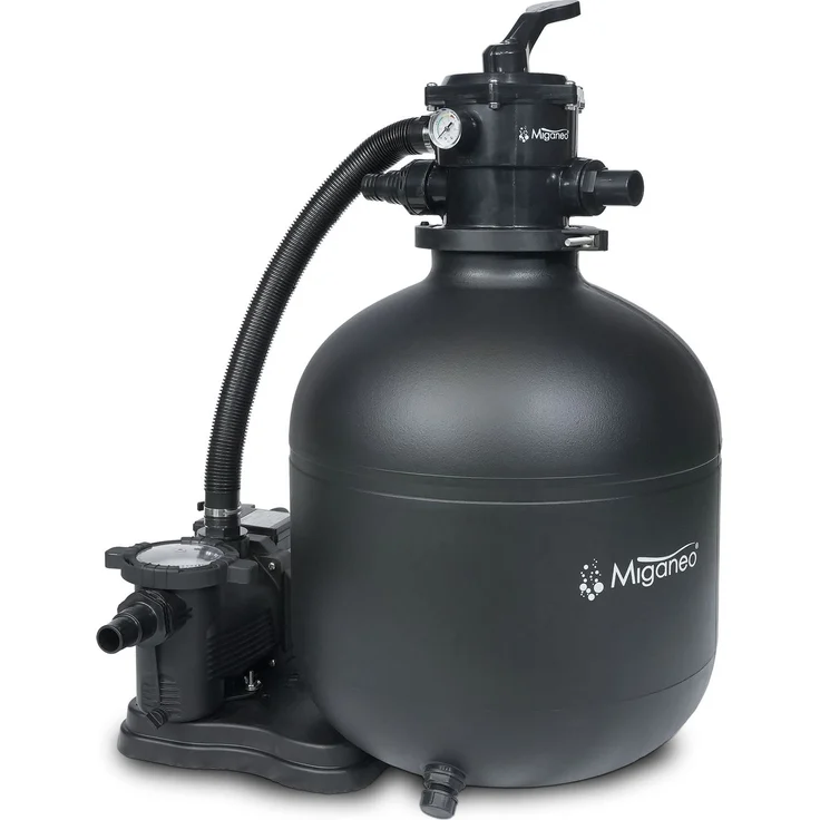 Miganeo Sandfilteranlage Dynamic 12000 Eco Pro 8,6 m³ 485 mm Kessel schwarz – Bild 1