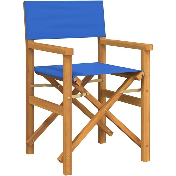vidaXL Regiestuhl Klappbar Blau Massivholz Teak 4008509 – Bild 1