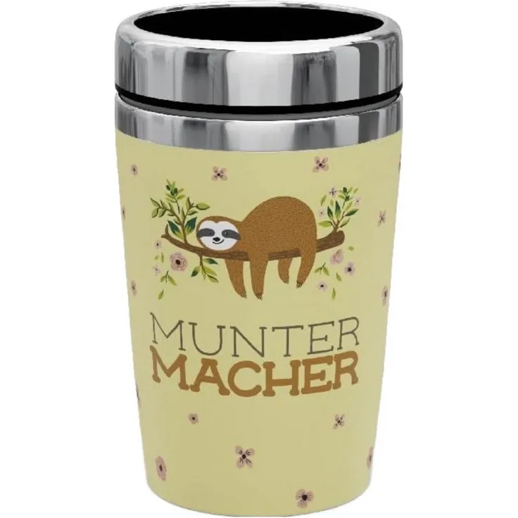 Auswahl - la vida Thermobecher To Go Thermo-Kaffeebecher Isolierbecher 240ml "Muntermacher"