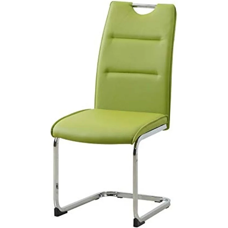HTI-Line Esszimmerstuhl Schwingstuhl 4er Set PU grün DannyC (Set, 4 St), Freischwinger Esszimmerstuhl Kunstleder – Bild 3