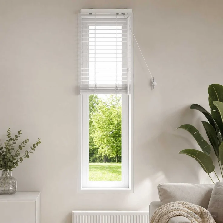 vidaXL Venezianische Jalousie Weiß 45 x 160 cm 35 mm 42015405 – Bild 1