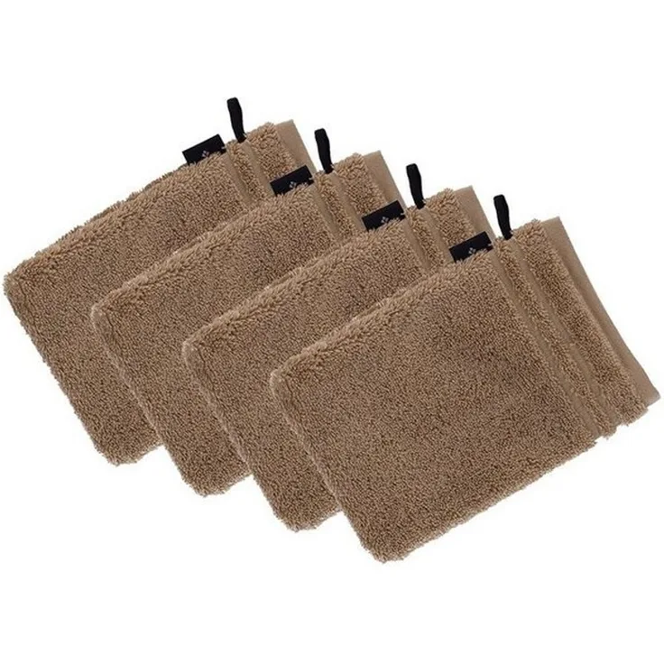Vossen Waschhandschuh 4er Pack Waschhandschuh 22 x 16 cm Vienna Style Su, Frottier (Spar-Set, 4-St), Vegan