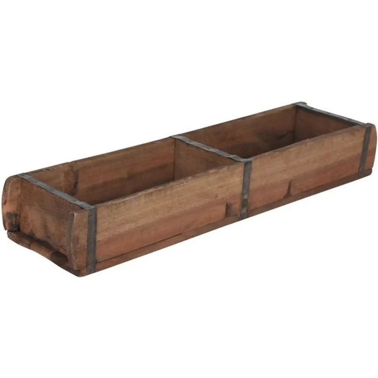Holzkiste Ziegelform Buche Altholz Aufbewahrungsbox Organizer Vintage Used Look – Bild 4