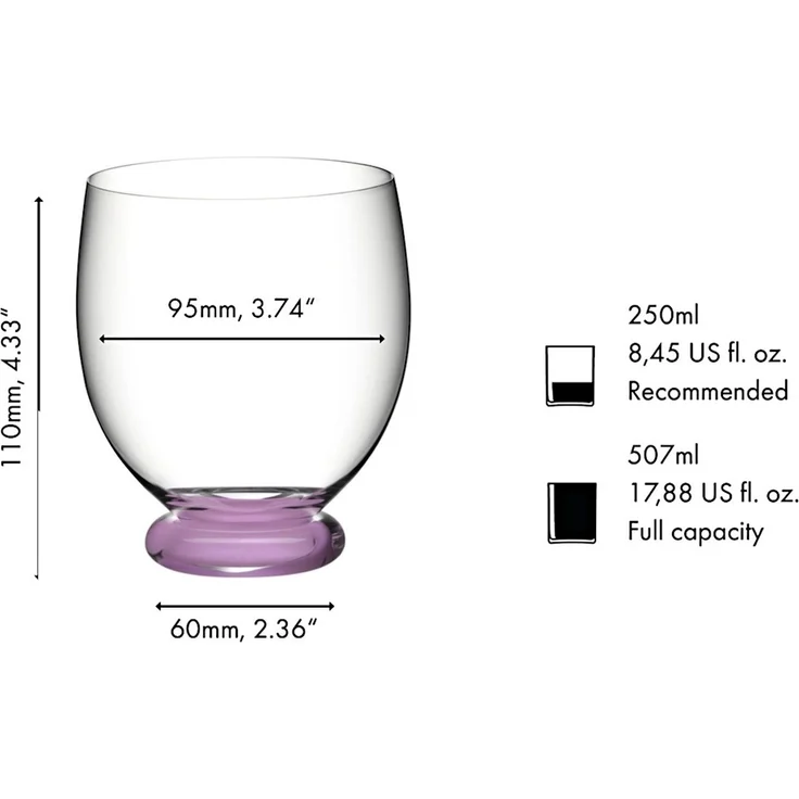 RIEDEL 4900/04P FATTO A MANO Tumbler Grande - ROSA, handgefertigt – Bild 2