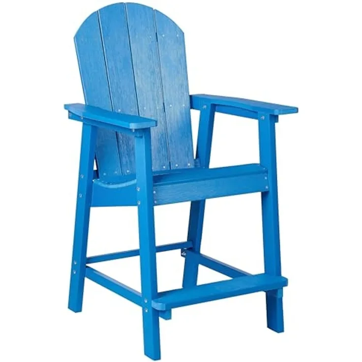 Garten-Barstuhl ADIRONDACK Kunststoff Blau