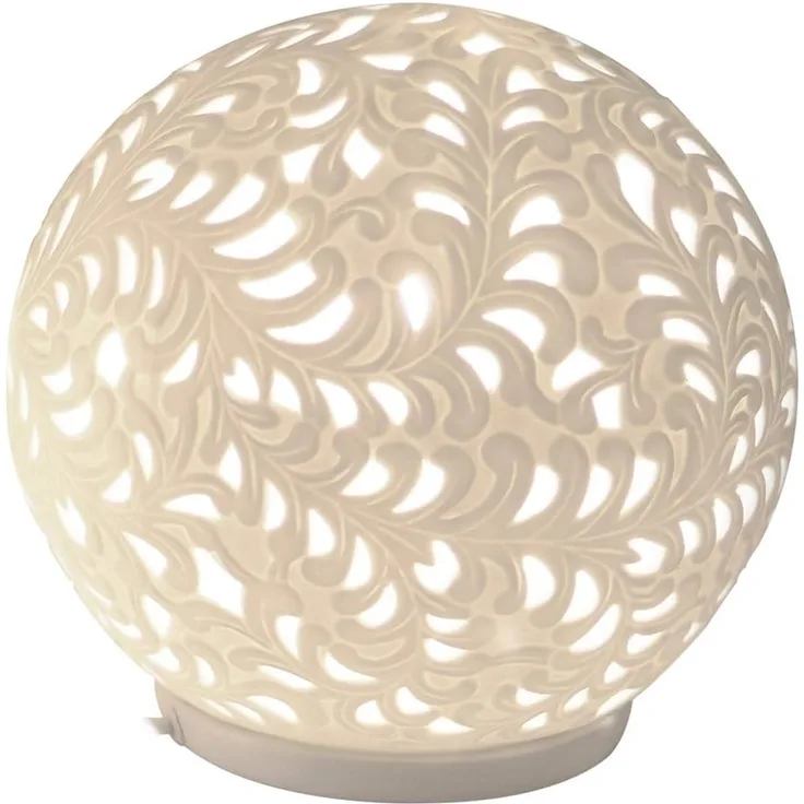 formano Nachttischlampe Romantik, Farbe: Weiß, Motiv: Ranken