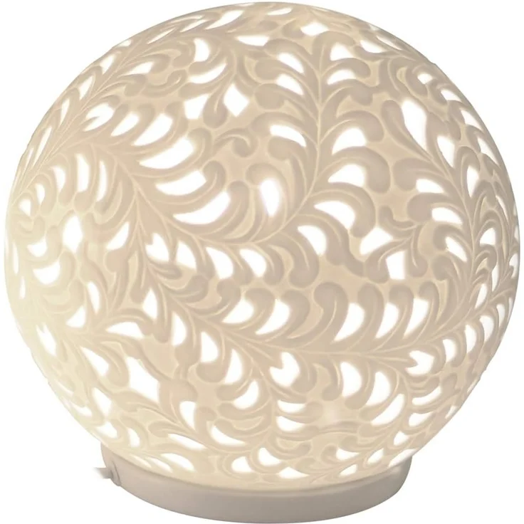 formano Nachttischlampe Romantik, Farbe: Weiß, Motiv: Ranken – Bild 1