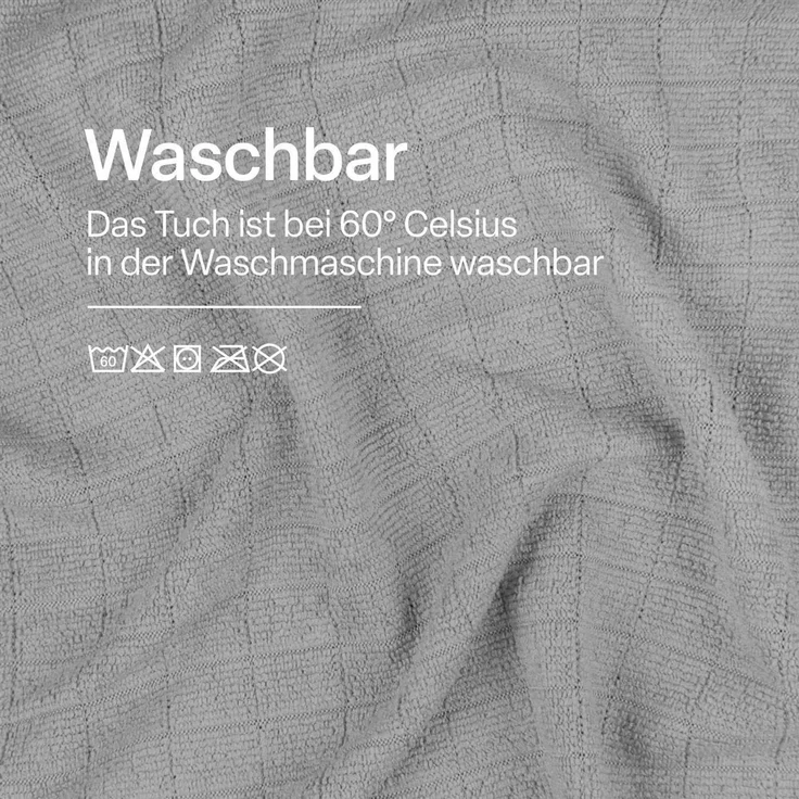 Premium Mikrofasertuch 300g/m² - Microsensation - 65x45cm ( Hellgrau / 2er Pack ) Reinigungstücher Geschirrtücher - super saugfähige Küchentücher – Bild 3