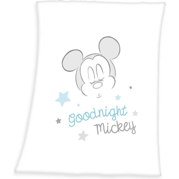 Disney Babydecke Mickey Mouse Flauschdecke Kuscheldecke Krabbel Decke Tagesdecke