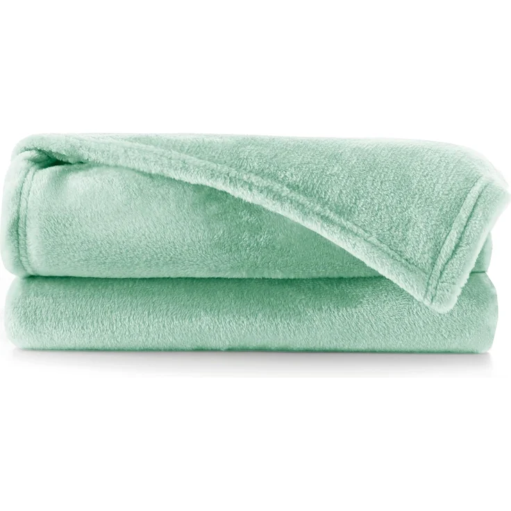 DecoKing Kuscheldecke 150x200 cm Pfefferminze Decke Microfaser Tagesdecke Fleece weich sanft kuschelig Peppermint Mic