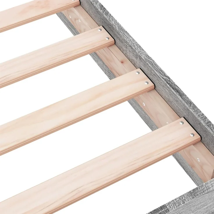 vidaXL Bettgestell Grau Sonoma 90x200 cm Holzwerkstoff 842068 – Bild 9