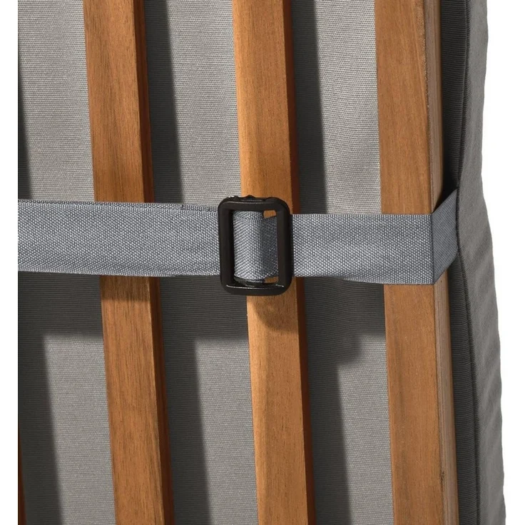 Beautissu Polsterauflage 2er Set Luxus Deckchair Auflage LoftLux DC, 175x45x5cm, Hellgrau, Polsterauflage für Liegestuhl Gartenliege Polster Bezug Abnehmbar – Bild 4