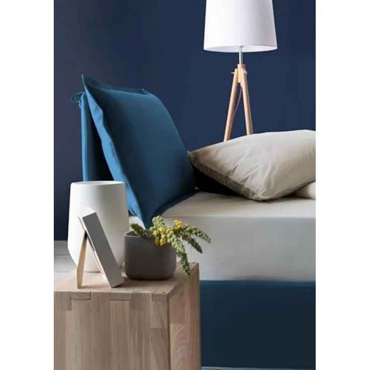 Talamo Italia - Luna Einzelbett, Bettkasten mit Stoffbezug, 100 % Made in Italy, seitliche Öffnung, geeignet für Matratze 80x190 cm, Blau – Bild 4