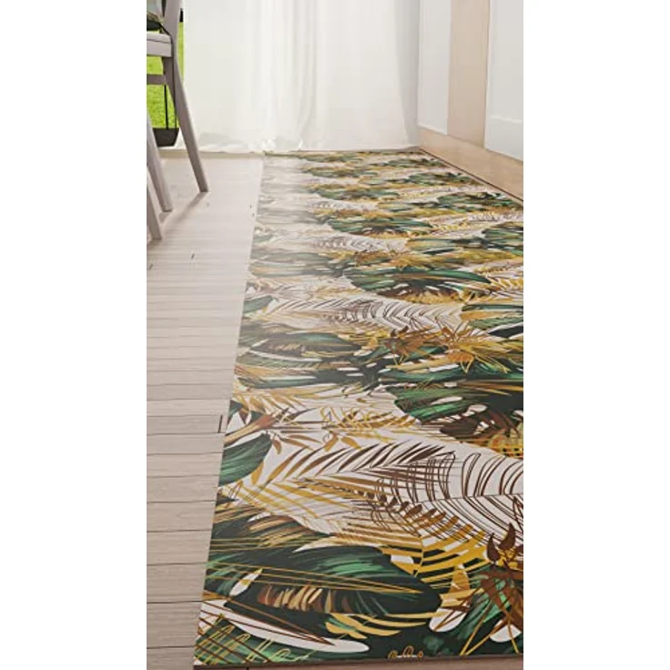 PETTI Artigiani Italiani - Teppich für Küche, rutschfest und waschbar, 52 x 440 cm, Design Tropical 04, 100% Made in Italy – Bild 5