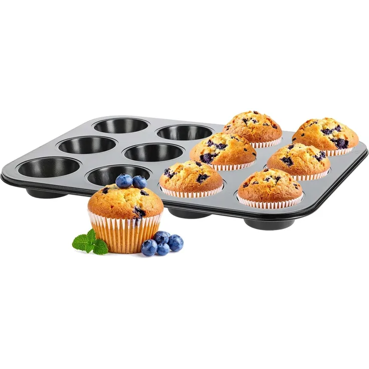 mucHome Muffinform Muffinform für 12 Muffins - Antihaftbeschichtet Backform Muffinblech