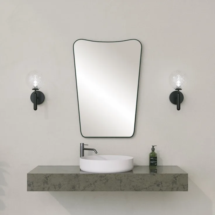 Skye Decor 'Bella Cabinet - Black' Spiegel, Schwarz, 50 x 70 cm