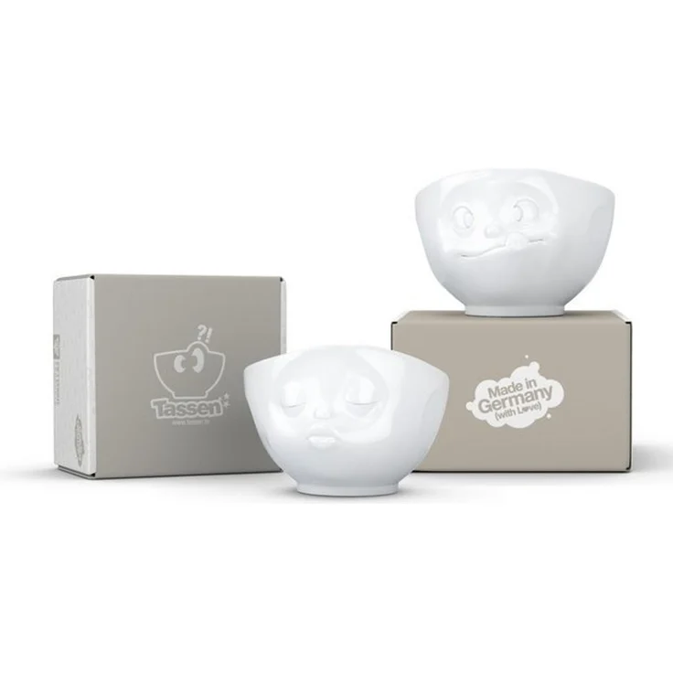 FIFTYEIGHT PRODUCTS Müslischale Schalen-Sets 2-tlg. je 500 ml, Salatschalen Suppenschalen, Hartporzellan Hotelqualität, spülmaschinenfest und mikrowellengeeignet, (Kombi-Set, 2-tlg), 100% Made in Germany – Bild 2