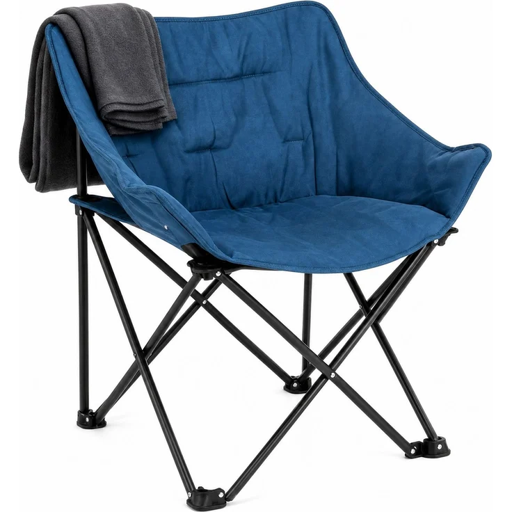 Klappstuhl 63 x 73,5 x 55 cm mit Tragetasche – gepolsterter Campingstuhl mit Metallgestell – Bild 9