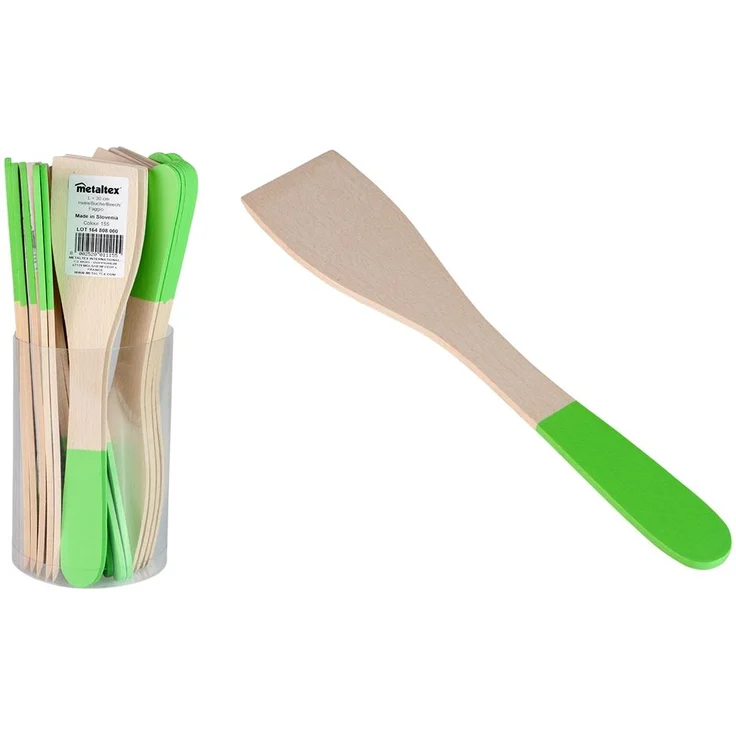 METALTEX CHROMOTHERAPY Pfannenwender aus Buchenholz - GRÜN / Holzwender – Bild 2