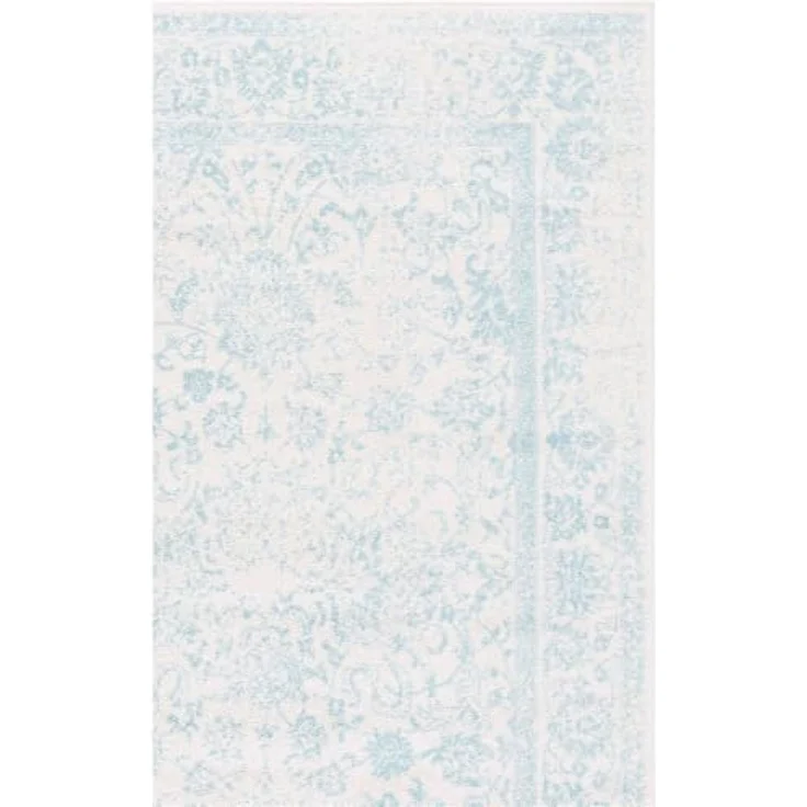 Safavieh Akzent-Teppich 76x122 cm - Adirondack Collection - Transitional Design, Elfenbein & Hellblau, Pflegeleichte Synthetikmischung, Ideal für Wohnzimmer, Schlafzimmer, Büro – Bild 9